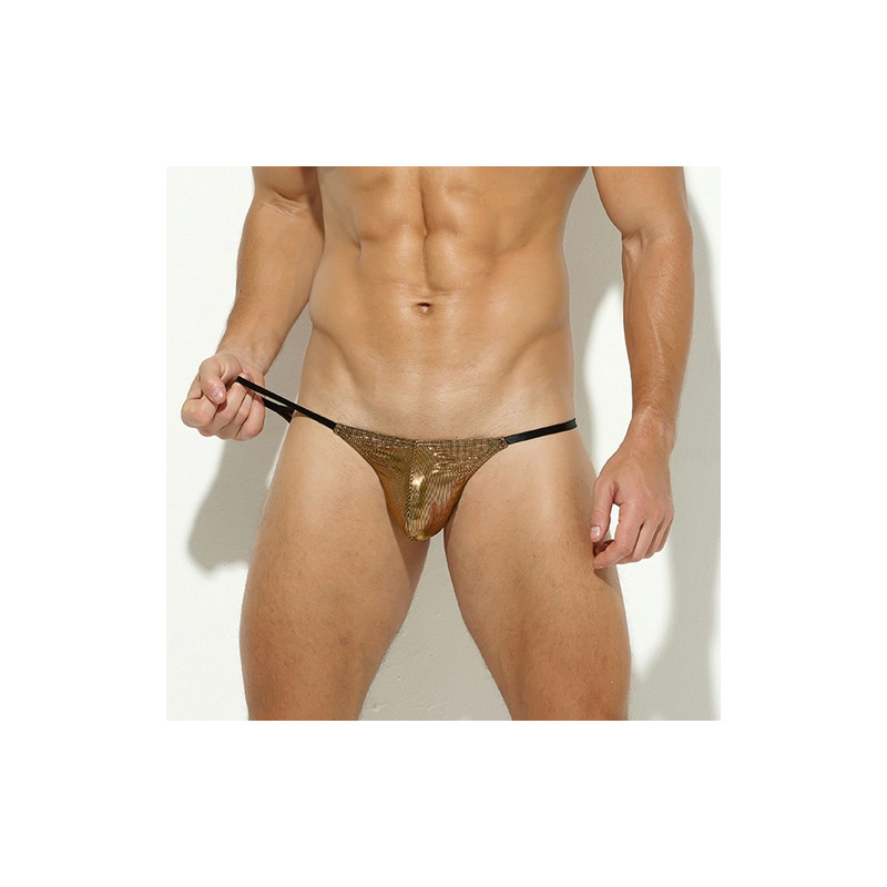 MenSexyWear Slip sexy Shiny Line Doré